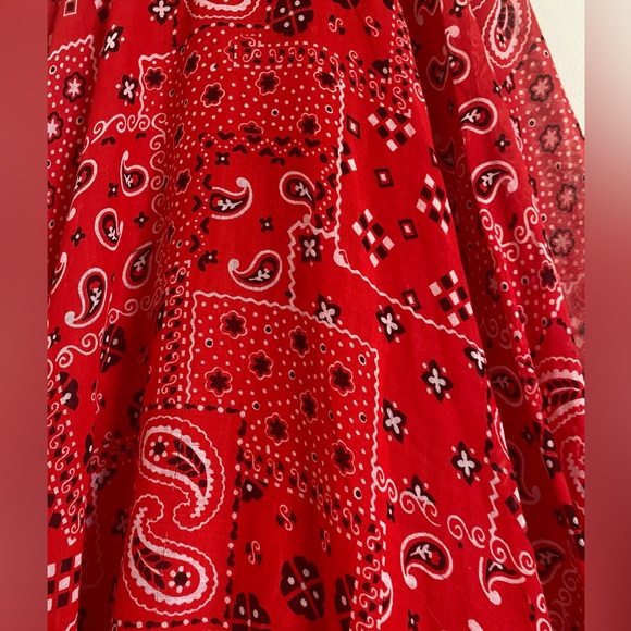 Vintage 1970’s Nancy’s Red Bandana Dress - Picture 5 of 7
